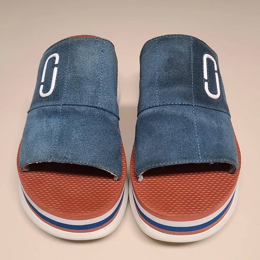 Marc Jacob's Lex Suede chunky platform sport slide size 38 - Picture 3 of 10